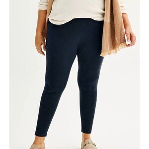 Plus Size 5X Sonoma Essential Mid-Rise Leggings Sea Blue NWT